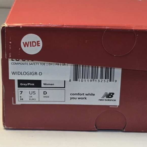 New Balance Logic Safety & Work Shoe Gray and Pink Sneakers Size 7 WIDE - Picture 9 of 9